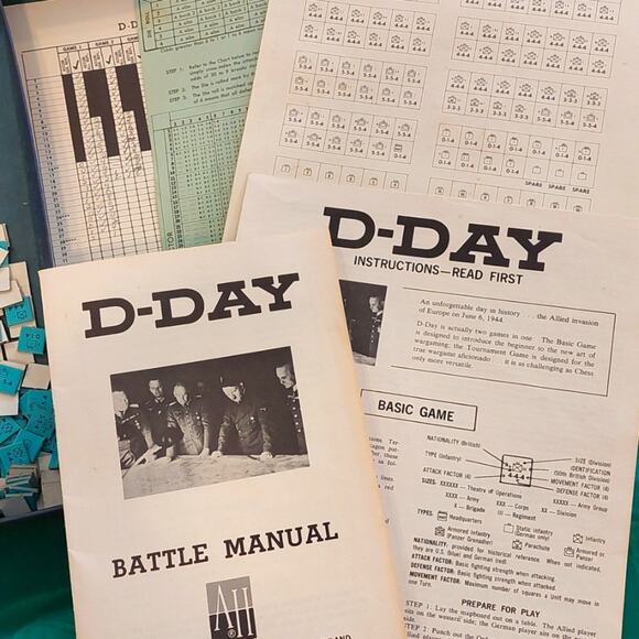 VTG World war II invasion game Avalon Hill 1965 D DAY - Picture 9 of 10